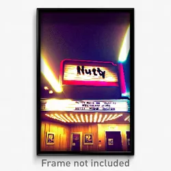 Pixel Art Poster - Nutty Movie Theatre (8 Bit Psychedelic Video Game Print)