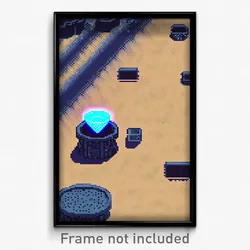 Pixel Art Poster - Digital Pit (8 Bit Psychedelic Trippy Weird Video Game Print)