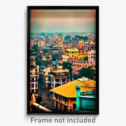 Pixel Art Poster - Admirable Indian City (8 Bit Psychedelic Video Game Print)