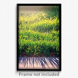 Pixel Art Poster - Lovely Grass (8 Bit Psychedelic Trippy Video Game Print)