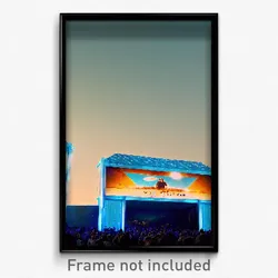 Pixel Art Poster - Light Blue Movie Festival (8 Bit Video Game Print)