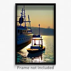 Pixel Art Poster - Esteemed Boat (8 Bit Psychedelic Trippy Video Game Print)