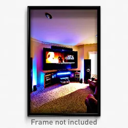 Pixel Art Poster - Whopping Home Theatre (8 Bit Psychedelic Video Game Print)