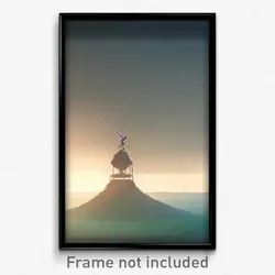 Pixel Art Poster - Flying Mound (8 Bit Psychedelic Trippy Video Game Print)