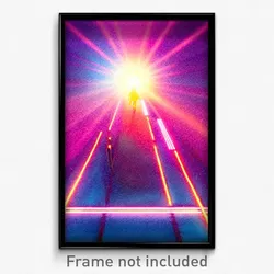 Pixel Art Poster - Upbeat Junction (8 Bit Psychedelic Trippy Video Game Print)