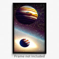 Pixel Art Poster - Ample Jupiter (8 Bit Psychedelic Trippy Video Game Print)