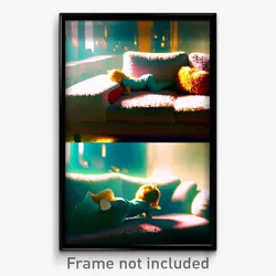 Pixel Art Poster - Mushy Couch (8 Bit Psychedelic Trippy Weird Video Game Print)
