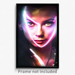 Pixel Art Poster - Flashy Visage (8 Bit Psychedelic Trippy Video Game Print)