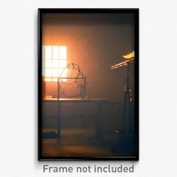 Pixel Art Poster - Warm Wire (8 Bit Psychedelic Trippy Weird Video Game Print)