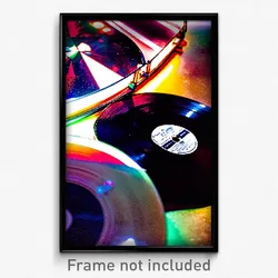 Pixel Art Poster - Impressive Vinyl (8 Bit Psychedelic Trippy Video Game Print)