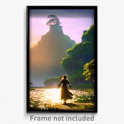 Pixel Art Poster - Graceful Vale (8 Bit Psychedelic Trippy Video Game Print)