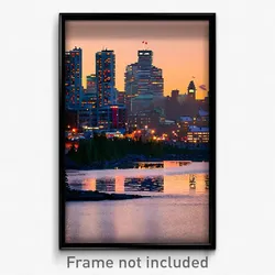 Pixel Art Poster - Negligible Canadian City (8 Bit Psychedelic Video Game Print)