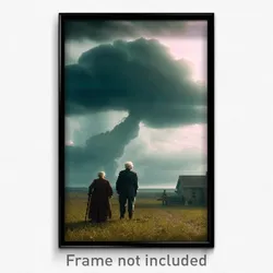 Pixel Art Poster - Elderly Storm (8 Bit Psychedelic Trippy Video Game Print)