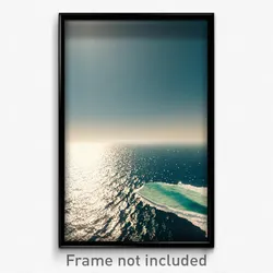 Pixel Art Poster - Large Ocean (8 Bit Psychedelic Trippy Weird Video Game Print)