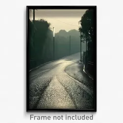 Pixel Art Poster - Dreary Lane (8 Bit Psychedelic Trippy Weird Video Game Print)