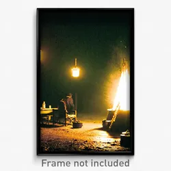 Pixel Art Poster - Murky Campsite (8 Bit Psychedelic Trippy Video Game Print)