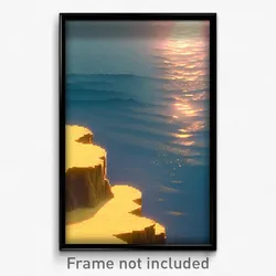 Pixel Art Poster - Extra Small Seascape (8 Bit Psychedelic Video Game Print)