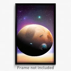 Pixel Art Poster - Notable Pluto (8 Bit Psychedelic Trippy Video Game Print)