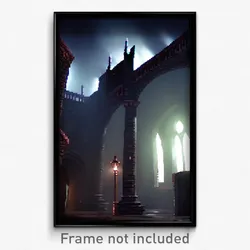 Pixel Art Poster - Dark Chantry (8 Bit Psychedelic Trippy Video Game Print)
