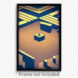 Pixel Art Poster - Square Fief (8 Bit Psychedelic Trippy Weird Video Game Print)