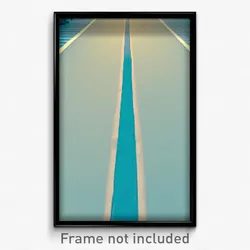 Pixel Art Poster - Light Blue Walkway (8 Bit Psychedelic Video Game Print)