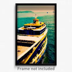 Pixel Art Poster - Tan Ferry (8 Bit Psychedelic Trippy Weird Video Game Print)