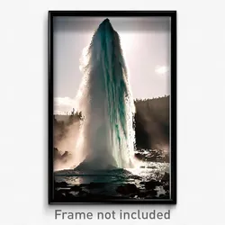Pixel Art Poster - Velvety Geyser (8 Bit Psychedelic Trippy Video Game Print)