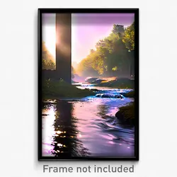 Pixel Art Poster - Modern Stream (8 Bit Psychedelic Trippy Video Game Print)
