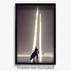 Pixel Art Poster - Warlike Slit (8 Bit Psychedelic Trippy Video Game Print)