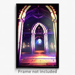 Pixel Art Poster - Magnificent Dungeon (8 Bit Psychedelic Video Game Print)
