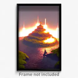 Pixel Art Poster - Conventional Motte (8 Bit Psychedelic Video Game Print)