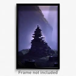 Pixel Art Poster - Dark Cairn (8 Bit Psychedelic Trippy Weird Video Game Print)
