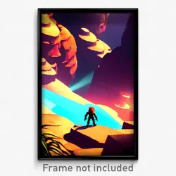 Pixel Art Poster - Nice Badland (8 Bit Psychedelic Trippy Video Game Print)
