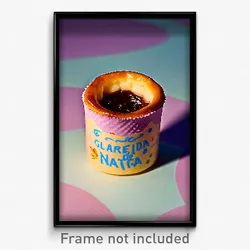 Pixel Art Poster - Glaring Pastel De Nata (8 Bit Psychedelic Video Game Print)