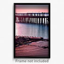Pixel Art Poster - Barren Pier (8 Bit Psychedelic Trippy Weird Video Game Print)