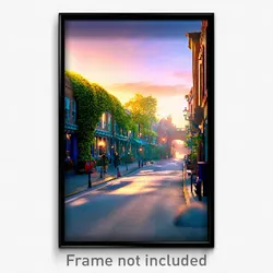 Pixel Art Poster - Pleasant Thoroughfare (8 Bit Psychedelic Video Game Print)