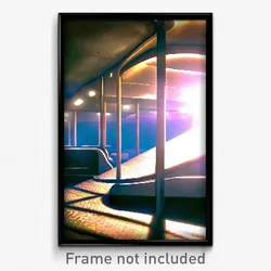 Pixel Art Poster - Faraway Berth (8 Bit Psychedelic Trippy Video Game Print)
