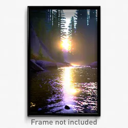 Pixel Art Poster - Normal Creek (8 Bit Psychedelic Trippy Video Game Print)