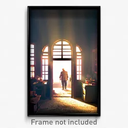 Pixel Art Poster - Elderly Safehouse (8 Bit Psychedelic Trippy Video Game Print)