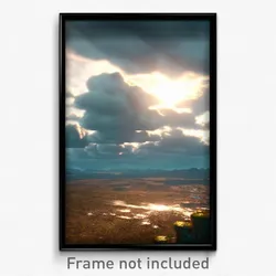 Pixel Art Poster - Cloudy Wasteland (8 Bit Psychedelic Trippy Video Game Print)