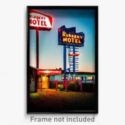 Pixel Art Poster - Rubbery Motel (8 Bit Psychedelic Trippy Video Game Print)