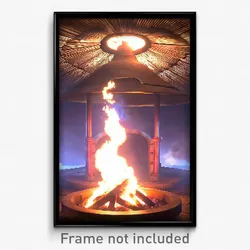 Pixel Art Poster - Imaginative Hearth (8 Bit Psychedelic Video Game Print)