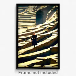 Pixel Art Poster - Adorable Trenches (8 Bit Psychedelic Trippy Video Game Print)