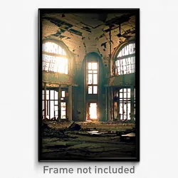 Pixel Art Poster - Outstanding Derelict (8 Bit Psychedelic Video Game Print)