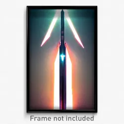 Pixel Art Poster - Bright Arrowslit (8 Bit Psychedelic Trippy Video Game Print)