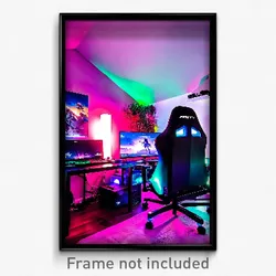 Pixel Art Poster - Digital Gaming Room (8 Bit Psychedelic Video Game Print)