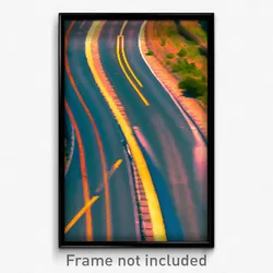Pixel Art Poster - Warped Crossroad (8 Bit Psychedelic Trippy Video Game Print)