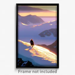 Pixel Art Poster - Arctic Hills (8 Bit Psychedelic Trippy Video Game Print)