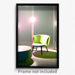 Pixel Art Poster - Mellow Chair (8 Bit Psychedelic Trippy Video Game Print)