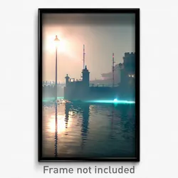 Pixel Art Poster - Watery Barony (8 Bit Psychedelic Trippy Video Game Print)